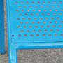 Stackable chair 'CH–05 A' in blue tubular steel by Ateliers J&J