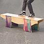 Bench in plywood by Lionel Jadot