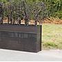 Partition in steel with decorative element 'Black Bush' by Christophe Gevers from the Générale de Banque (L. 510 cm)