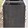Partition in steel with decorative element 'Black Bush' by Christophe Gevers from the Générale de Banque (L. 510 cm)