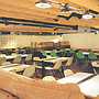 Partition in steel with decorative element 'Vertical Bamboo' by Christophe Gevers from the Générale de Banque (L. 400 cm)