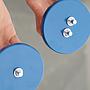 Push button switch 'Feel Good' in blue lacquered steel by Zangra
