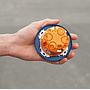 Push button switch 'Feel Good' in blue lacquered steel by Zangra