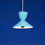 Hanging light 'Georgio' in opaline glass - Sky blue