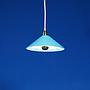 Hanging light 'Nicolo' in opaline glass - Sky blue