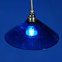 Hanging light 'Nicolo' in opaline glass - Cobalt blue