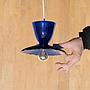 Hanging light 'Lara' in opaline glass - Cobalt blue