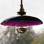 Hanging light 'Eva' in opaline glass - Clear purple