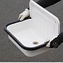 Bucket sink in enamelled steel (Black or grey rubber trim)