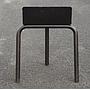 Black stackable chair by Pierre-Emmanuel Vandeputte - Low backrest (with various coloured corners)