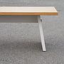 Bench 'June' in solid oak by Jean-François D'Or for Cruso - White/oak