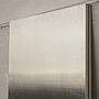 Door in stainless steel with door handles by Jules Wabbes (H. 199 x 64,5 cm) – Left