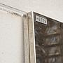 Service door in stainless steel by Jules Wabbes (H. 198 x 53 cm) - Left