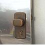 Door in stainless steel with bronze door handles by Jules Wabbes (H. 198 x 92,5 cm) - Right