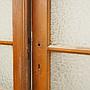 Double wooden doors with glass panels (H 226  x  (W 83 cm + 83 cm)) - Right