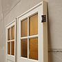 Double wooden door with glass panels (H. 249 x (2 x 70 cm)) - Right