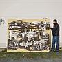 Large painting by Erling Hansmark & Wagn Larsen for Inza (180 x 236 cm)