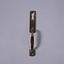 Brass plated steel cabinet handle with key hole