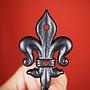 Coat hook 'Fleur de lis' - Black - Large