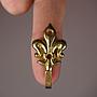 Coat hook 'Fleur de lis' - Gold - Small