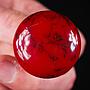 Cabinet knob in resin - Marbled red