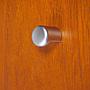 Brushed aluminium knob for cupboard