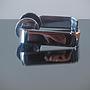 Door handle in chromed brass by Maison Vervloet from De Ligne building (ca. 1973) - Silver
