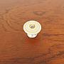 White bakelite cabinet knob