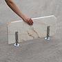 Urinal divider in white marble