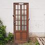 Door in painted wood with patterned glass panels (W. 83,5 x H. 224,4 cm) - Right