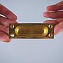 Inset cabinet handle in brass (8cm)