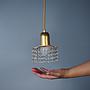 Pendant light with glass beads