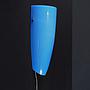 Wall light 'Naro' in glass tinted with a laminated opaline with cable & power plug - Blue