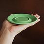 Box of 6 espresso saucers by Jansen+Co - Green