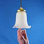 Hanging light 'Fairuz' in frosted glass