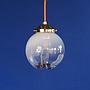 Hanging light by Mazzega in smoked and amber Murano glass (ca. 1970) (⌀ 16 cm)