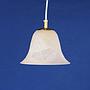 Hanging light 'Theo' in frosted and embossed glass
