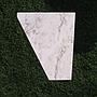 Skyros white marble corner slab - Left