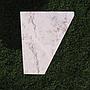 Skyros white marble corner slab - Right