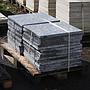 Batch of light grey granite tiles with polished finish (± 9 m2)