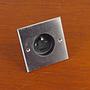 Electric socket in solid brass by Meljac