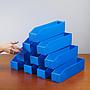 Set of 10 alveolar polypropylene storage containers (H. 10 x W. 9 x D. 39 cm)