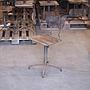 Batch of 12 industrial chairs in steel with plywood seat (B-quality)