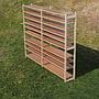 Shelf 'Almawood' in solid pine by Almasy (H. 209 x L. 202,5 x D. 40 cm)