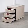 Office cabinet in steel with drawers by Mewaf from Antwerp's Court of Appeal - Beige/Red