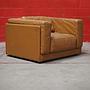 Armchair in brown synthetic leather by Durlet