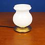Table light 'Roger' in brass with opaline diffuser