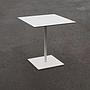 Square table with laminated tabletop and steel leg (69 x 69 cm)