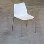 Stackable chair in polypropylene and steel by Hartley