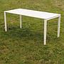 Office table with laminated tabletop and height adjustable steel legs by Bene (180 x 80 cm)